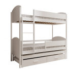 Kahekorruseline lastevoodi ADRK Furniture Leia, 200x90 cm, valge
