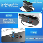 Flygrriv vertikaalne alus ps5/ps5 pro/ps5 slim jaoks - vertikaalne alus konsoolile kruvikeerajaga, vastupidav hoidik, mis &uuml;hildub playstation 5-ga, ruumis&auml;&auml;stlik - lihtne kokkupanek