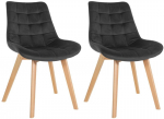 Brook Samettoolid, 2-osaline komplekt, Juoda