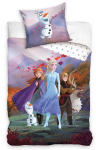 Puuvillane voodipesu 160x200 FROZEN Anna ja Elsa