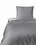 Puhast puuvillast Makosatin voodipesu 140x200 helehall Premium