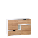 Kummut INES K2D2SZ Valge/Kuldne tamm