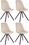 4 tk toolikomplekti Toulouse Velvet Round cappuccino, Kremas