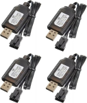 YUNIQUE GREEN-CLEAN-POWER &ndash; 4x Universaalsed USB laadijad 7.4V 2S LiPo akudele &ndash; SM-4P pistik