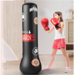 Yueming t&auml;ispuhutav poksikott lastele koos poksikinnastega, 160 cm seisev poksikott, kingitused lastele vanuses 3-12 aastat karate ja taekwondo harjutamiseks