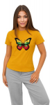 Naiste helekollane T-s&auml;rk Butterfly