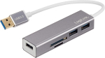 Logilink Usb 3.0 3-pordiline hub kaardilugejaga Ua0306, antratsiit