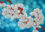Teemantmosaiik Oriental bloom, 27x37 cm