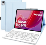 Coezfe klaviatuurikohver Lenovo Tab M11 (tb-125fu/128fu/128xu) 11-tollisele, kaitse&uuml;mbris saksa Qwertz klaviatuuriga Lenovo M11 2024, sinine