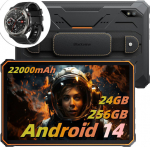 Tahvelarvuti Blackview Active 8 Pro 10.36" 2.4K FHD+ 24GB+256GB(SD 1TB) 22000mAh G99 48MP+16MP Android 14 Oranž + W50 Pro
