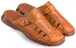 Nahast flip-flops meeste naturaalne nahk kodusussid Poola Hades pruunid