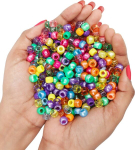 Assortii ponip&auml;rlid (2300 tk) - (6 mm) plastikust k&auml;sit&ouml;&ouml;p&auml;rlid organiseerimiskarbiga - l&auml;bipaistvad p&auml;rlid &otilde;mblemiseks, helmeste valmistamiseks, k&auml;ev&otilde;rude, kaelakeede, v&otilde;tmehoidjate ja laste ehete valmistamiseks hulgi komplektis
