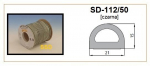 Tihenduskummiprofiil D 21x15mm must (1x50m) m
