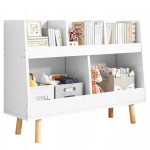 Raamaturiiul Skandinaavia valge laste raamaturiiul 60cm