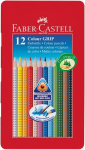 V&auml;rvipliiatsid Faber-Castell Grip 2001 12-v&auml;rvi metallkarbis