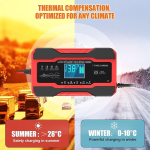 "Automaattiline 10A 12/24V akumulaatorir&auml;sta &uuml;leslaadimiskustendiga, mis on varustatud vaatlusfunktsiooniga ja desulfogaadiga, temperatuuri kompensatsiooniga."