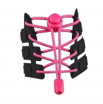 Elastsed &uuml;mmargused kinnituste ja otstega kingapaelad 3 mm 100 cm, v&auml;rv neoonroosa