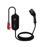 EV Charge Portatiivne T&uuml;&uuml;p 2 Laadija 5m Reguleeritav 10A&ndash;32A 22 kW 3-Faas IP66 Must