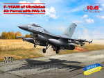 Liimitav mudel ICM 72145 F-16AM of Ukrainian Air Forces with PAG-14 1/72