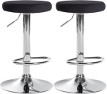 2 tk Baaritool Ponte, samet, kroom, Juoda