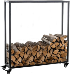 Kaminapuualus Hetta 25x80x100 cm, Juoda