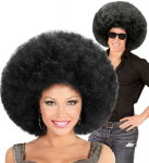 Retro v&auml;limusega silmapaistev must &uuml;lisuur afropatside parukas!