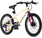 Laste 20-tollane jalgratas t&uuml;drukutele MTB Shimano 6 k&auml;iku, kerge alumiiniumist Tatra Black m&auml;gijalgratas, kreemjas lilla
