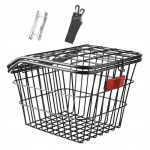 Metallist jalgrattakorv kaanega, 25 l, must