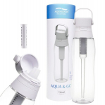 Aqualogis Aqua&Go veepudel filtriga &ndash; 750 ml, valge