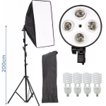 Softbox 235 cm, 4 pirni, 45W 5500K stuudiovalgustusfotograafia jaoks