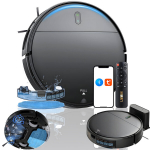 Robottolmuimeja LIVMAN G20 intelligentsete puhastusrežiimidega kuiva ja m&auml;rja puhastuse jaoks, nutika navigeerimisega t&auml;iustatud anduritega, kaugjuhtimispuldi, Tuya rakenduse juhtimise ja integreeritud tolmu- ja veepaagiga, 28W, 1400Pa, 2500mAh