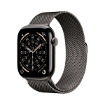 Apple Watch Series 11&nbsp;GPS + Cellular 46mm&nbsp;Slate Titanium Case with Slate Milanese Loop - M/L - MFD44ET/A