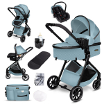 3-&uuml;hes jalutusk&auml;ru + turvatool komplekt SoHo, sinakas