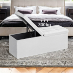 Kokkupandav tumba, 38 x 110 x 38 cm, Valge, Kokkupandav tool, SONGMICS LSF75WT, 38 x 110 x 38 cm, Valge