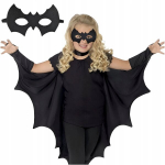 Bat kost&uuml;&uuml;m Mustad tiivad Disguise mantel ja mask Halloween 120