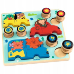 Puidust pusle Djeco Autod
