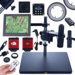 MIKROSKOOPIKOMPLEKT ROSFIX EARTH PRO MCEP-0.5X &ndash; SUURENDUS 7&ndash;45X, 56 LED VALGUSTI, HDMI+USB KAAMERA