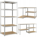 Metallist hoiuriiul 180x100x60cm, 5 riiulit, 1000kg