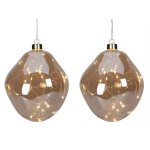 Kuuseehted, klaasist, 12 cm, 2 tk.