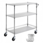 Riiul ratastega Vevor TR183636A3GW4C, 89x46x90 cm, h&otilde;bedane