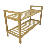 Looduslik bambusest jalatsiriiul, kaasaegne, kerge ja funktsionaalne 69&times;27&times;40 cm SRB36 Begryf