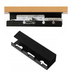 2-in-1 kaablikorraldaja 40 cm laua alla seinale korra hoidmiseks riiul