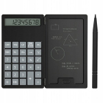 2-&uuml;hes kontori kalkulaator elektroonilise m&auml;rkmikuga, komplekt pliiatsiga