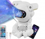 Projektor Astronaut - &ouml;&ouml;lamp ja t&auml;heprojektsioonilamp heliga
