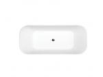 Vann Besco Assos S-Line Must & Valge Matt, 160 x 70 cm, koos klik-klak kroomiga