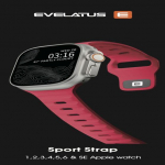 &bdquo;Evelatus Watch 42 / 44 / 45 Sport&ldquo; silikoonist rihm tumeda kirsi v&auml;rvi