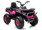 &Uuml;hekohaline laste neljarattaline elektriauto ATV Quad XMX607, must/roosa