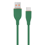 Kabelis Gembird Premium silicon USB-A Male - USB Type-C Male 1.5m Green