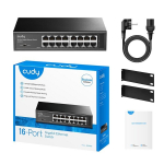 V&otilde;rguswitch - Cudy GS1016 16-portine Gigabit Etherneti switch musta v&auml;rvi, Juoda
