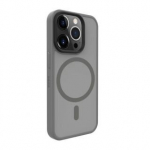 Evelatus iPhone 15 Pro h&uuml;briidkest MagSafe PC+TPU h&otilde;bedane, Evelatus Apple  iPhone 15 Pro Hybird Case With Magsafe PC+TPU Silver